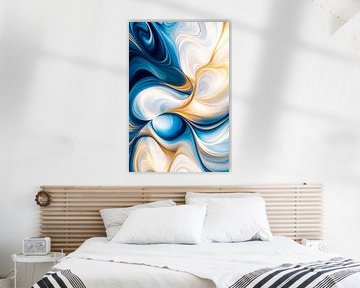 Blue and gold art forms by Art & Soul Creations