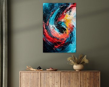 Dynamische abstracte kleurenexplosie