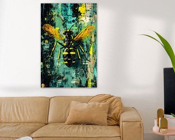 Abstracte wesp in levendige kleuren van Imperial Art House
