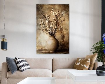 Gedroogde bloemen in keramiekvaas van Imperial Art House