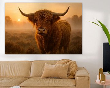 Majestueuze Hooglander in de Ochtendnevel van But First Framing