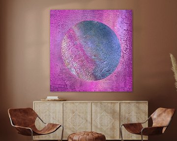 Structuur Verandering Maan Blauw Purper van Claudia Gründler