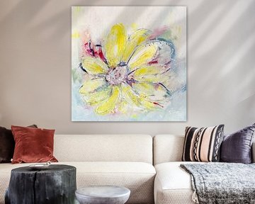 Zonnestralen voor de ziel - een bloem in de dans van het licht abstract van Susanna Schorr