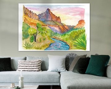 Zion NP Golden Hush und Sunset Descent by the Creek