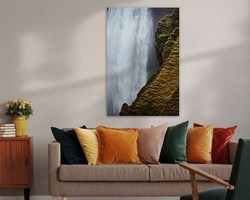 Vogels bij Skogafoss waterval van Photodoos