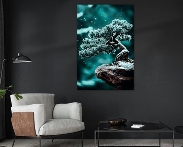 Sneeuw bonsai op rots van Art & Soul Creations