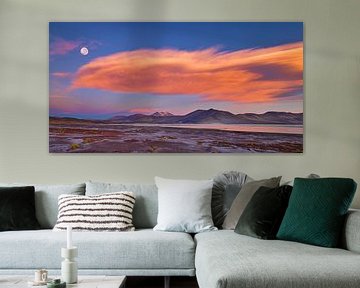 Zonsondergang op de Altiplano in de Andes van Chris Stenger