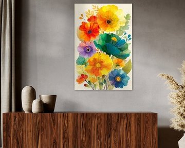 Groovy Bloemenexplosie van But First Framing