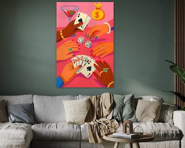 Glamoureuze Spelavond – Poker, Parels en Passie in Popartstijl van But First Framing
