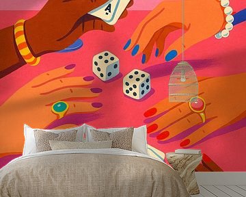 Glamorous Game Night - Poker, Pearls and Passion in Pop Art Style by But First Framing