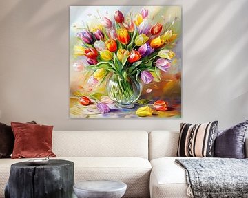 Kleurrijk Tulpen Boeket van Jacky