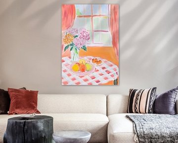 Fruit & Flowers: Rural gouache in Matisse style