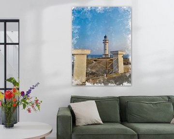 Menorca, de vuurtoren van Cavelleria van Vicente M