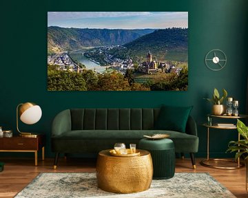 Uitzicht op Cochem aan de Moezel, Duitsland van Adelheid Smitt