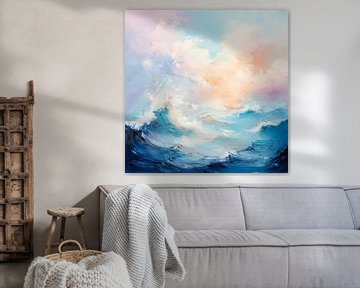 Stormy Sunset Seascape van Maria Kitano
