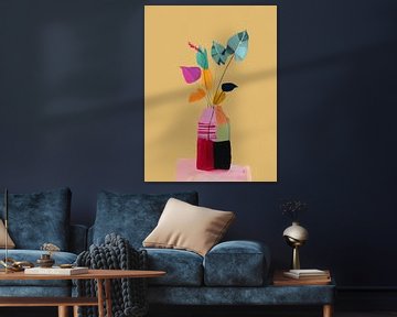 Kleurrijke vaas met bloemen van Studio Allee
