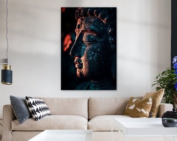 Mystieke Boeddha close-up kunst van Art & Soul Creations