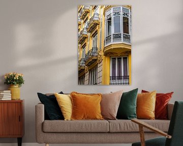 Art Nouveau gevel in Valencia van Dieter Walther