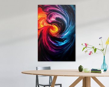 Colourful abstract swirling shapes by Imperial Art House