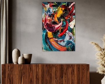 Colourful abstract art movement