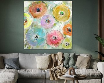 Usual Flowers van Atelier Paint-Ing