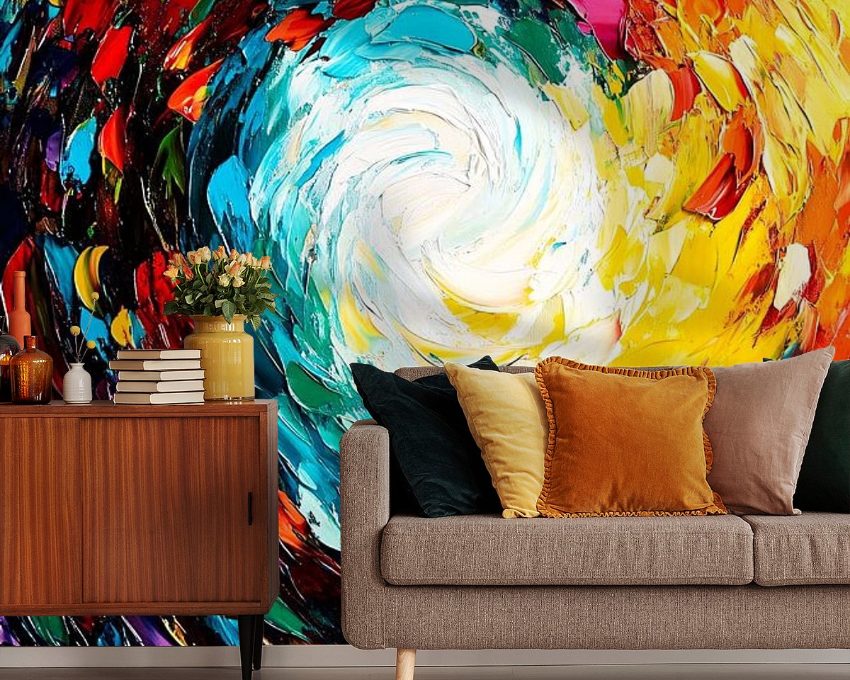 Voorbeeld van het werk in een kamer