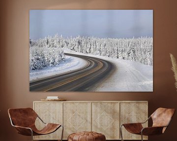 A country road in winter by Claude Laprise