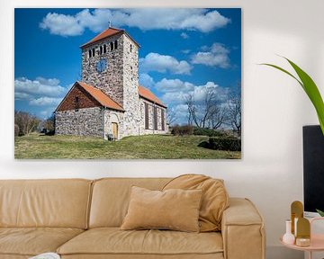 The church of St Michael on a hill near Gerbstedt in the district of Boesenburg by Andreas Völkel