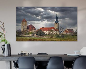 Uitzicht op het kasteel in Querfurt in Saksen-Anhalt i van Andreas Völkel
