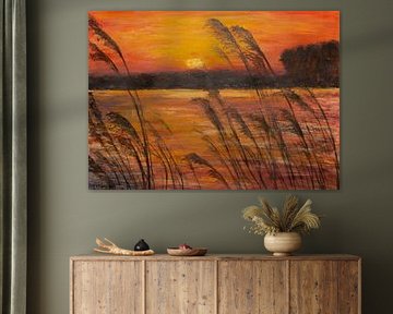 windiger Sonnenuntergang