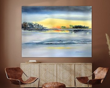 Avondlicht van Rita Tielemans Kunst