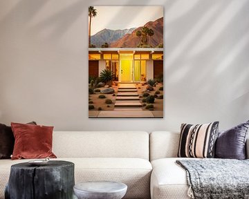 Retro zonsondergang in Palm Springs van Philippe HUGONNARD
