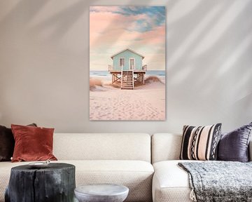 Zonsondergang op een Pacifisch strand van Philippe HUGONNARD
