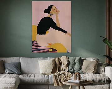 Cocktail Time, modern portret van Carla Van Iersel