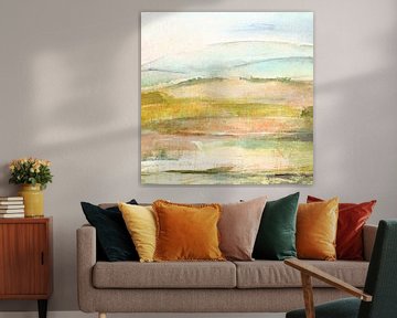 dromerig landschap minimalistisch met berg van Claudia Gründler