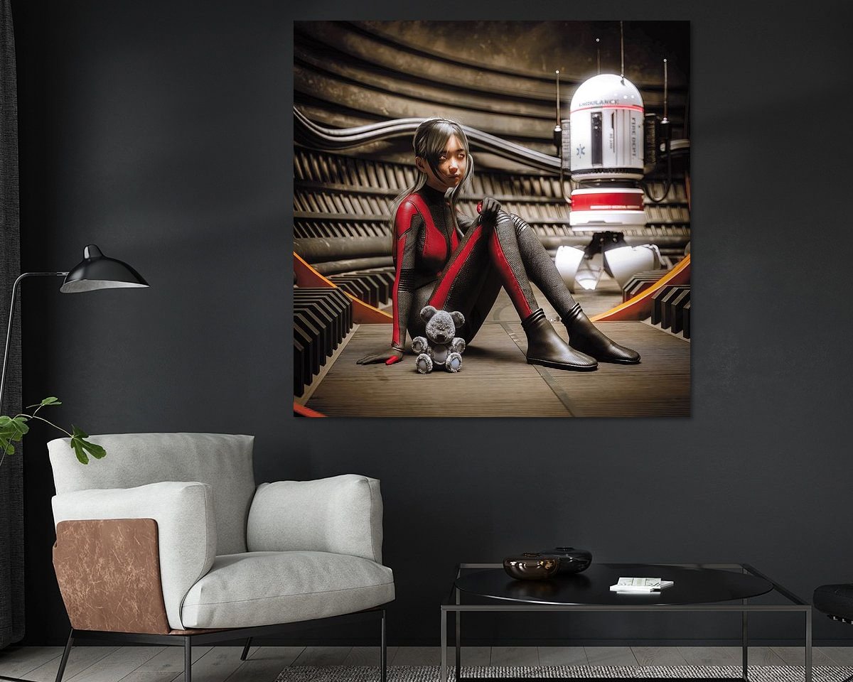 Voorbeeld van het werk in een kamer
