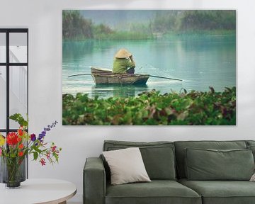 Visser in Van Long Nature Reserve in Vietnam van Inge Meijer