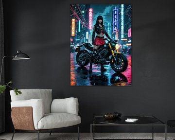cyberpunk in nachtstad