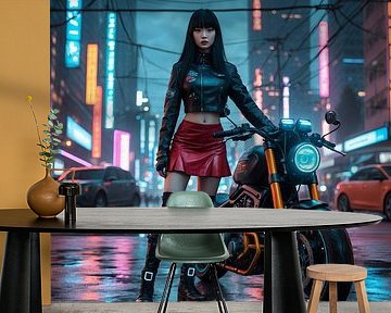 cyberpunk in nachtstad