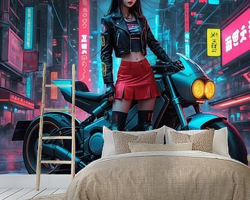 cyberpunk in nachtstad