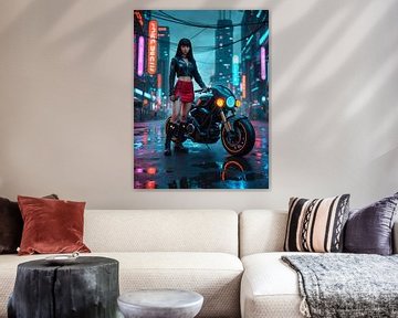 cyberpunk in nachtstad van hisam colours