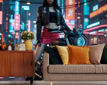 cyberpunk in nachtstad