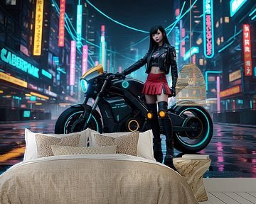 cyberpunk in nachtstad