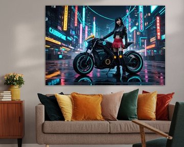 cyberpunk in nachtstad van hisam colours
