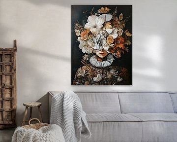 Vrouw in Bloemen