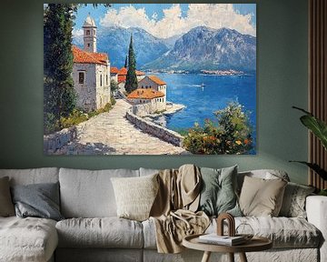 Montenegro Landschap | Serene Heights van Abstract Schilderij