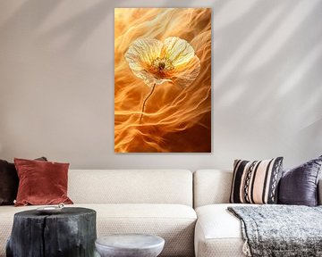Gouden bloem in zonlicht van Art & Soul Creations