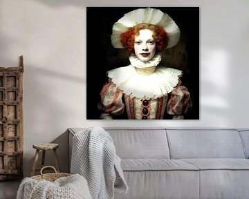 Portrait Columbine theatre costume historical Venice by gm_designs