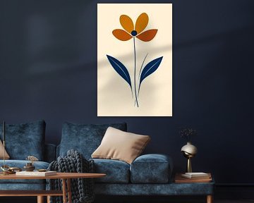Abstract minimalist flower art