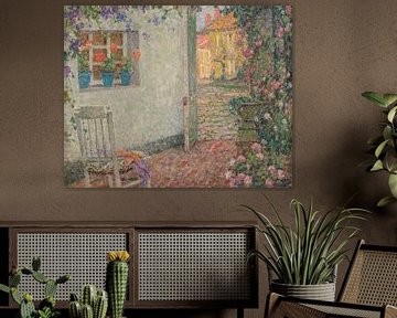 De bloemrijke drempel, Henri Le Sidaner